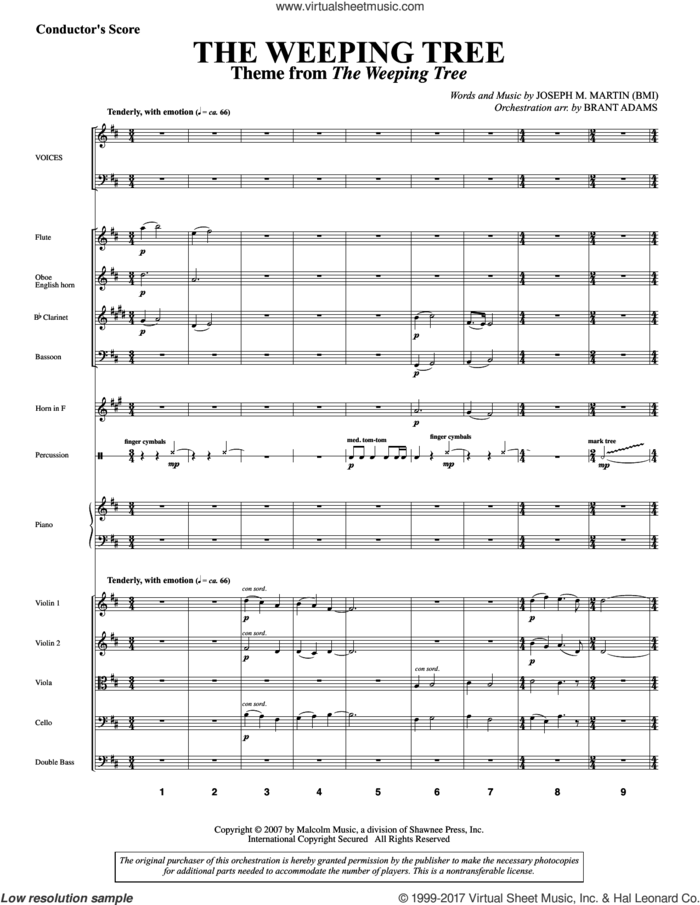 The Weeping Tree (Theme from 'The Weeping Tree') (COMPLETE) sheet music for orchestra/band by Joseph M. Martin, intermediate skill level