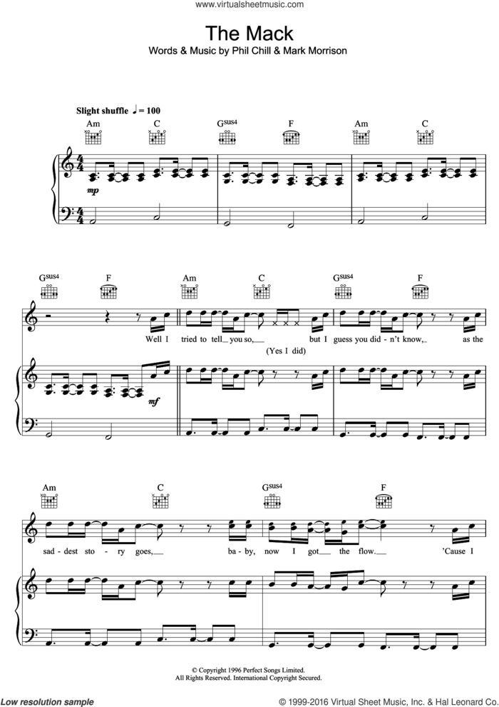 The Mack (featuring Mark Morrison and Fetty Wap) sheet music for voice, piano or guitar by Nevada, Fetty Wap and Mark Morrison, intermediate skill level