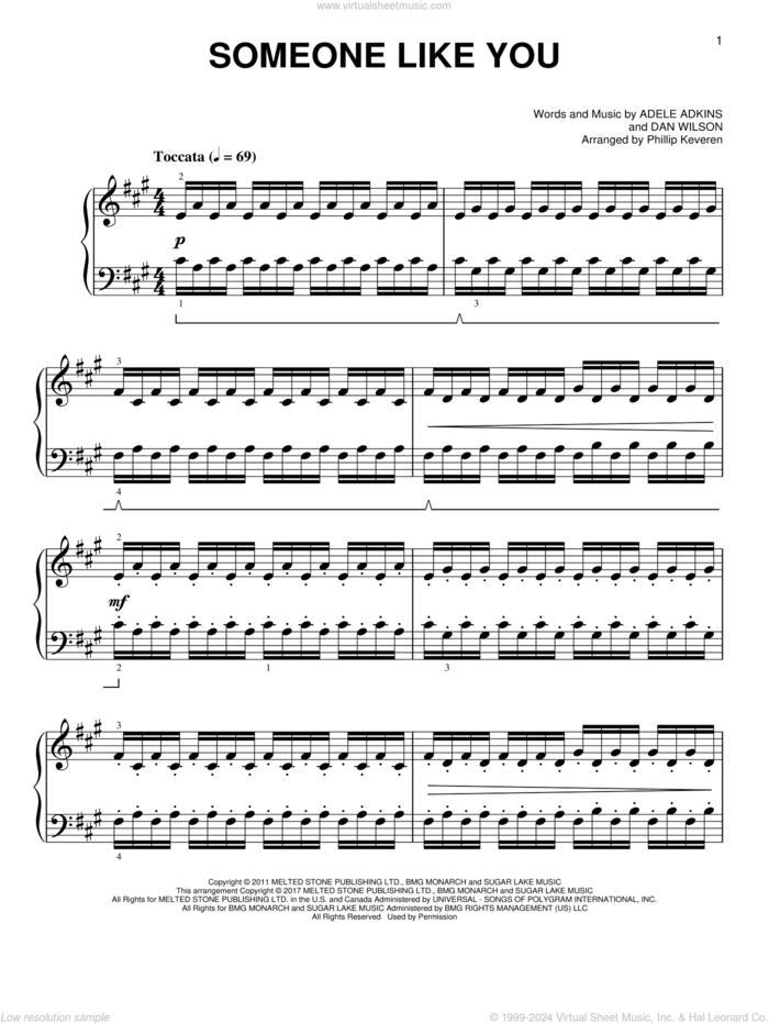 Someone Like You [Classical version] (arr. Phillip Keveren) sheet music for piano solo by Phillip Keveren, Adele, Adele Adkins and Dan Wilson, easy skill level