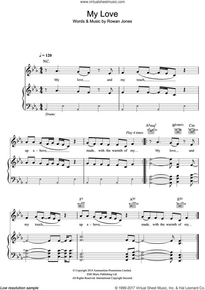 My Love (featuring Jess Glynne) sheet music for voice, piano or guitar by Route 94, Jess Glynne and Rowan Jones, intermediate skill level