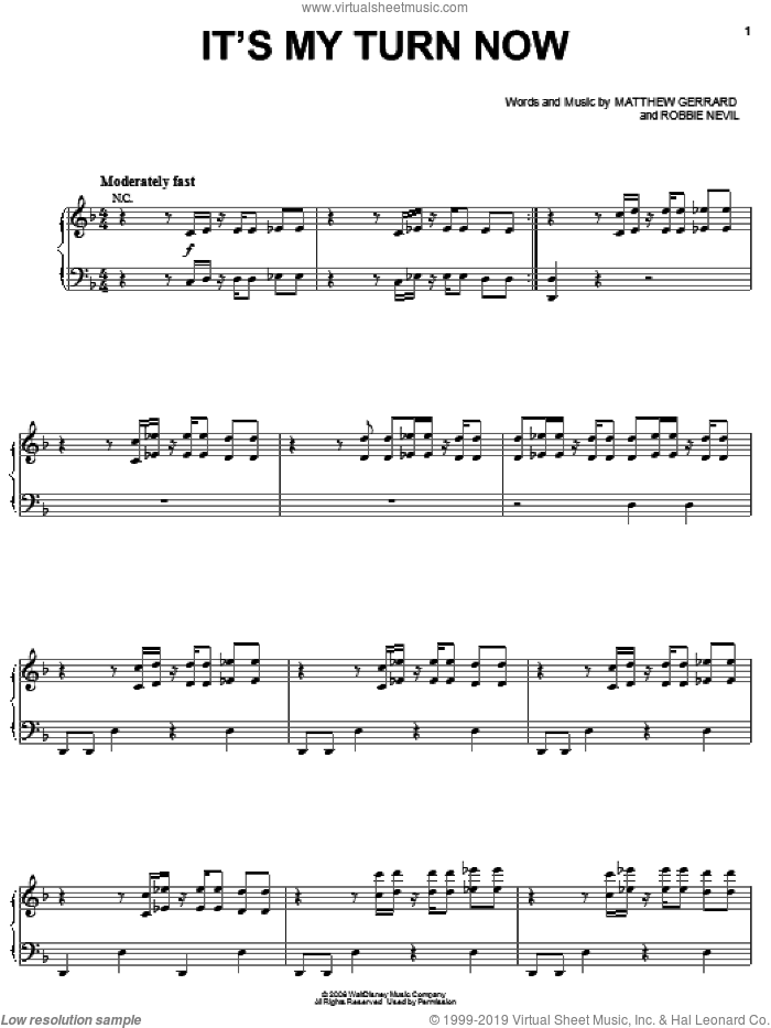 It's My Turn Now sheet music for voice, piano or guitar by Keke Palmer, Jump In! (Movie), Matthew Gerrard and Robbie Nevil, intermediate skill level