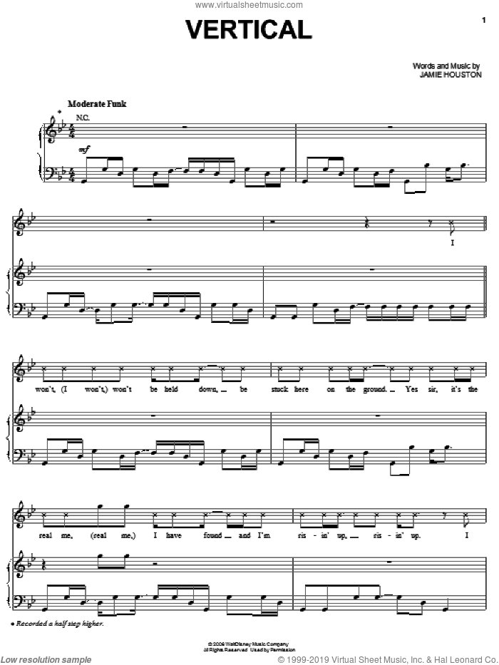 Vertical sheet music for voice, piano or guitar by T-Squad, Jump In! (Movie) and Jamie Houston, intermediate skill level