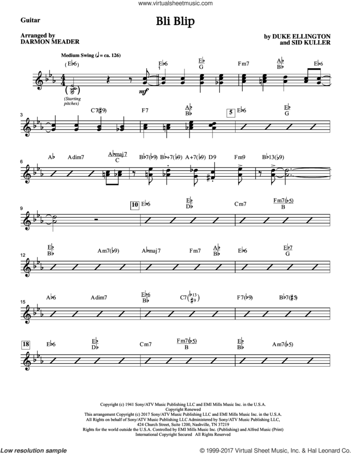 Bli-blip (complete set of parts) sheet music for orchestra/band by Duke Ellington, Darmon Meader and Sid Kuller, intermediate skill level