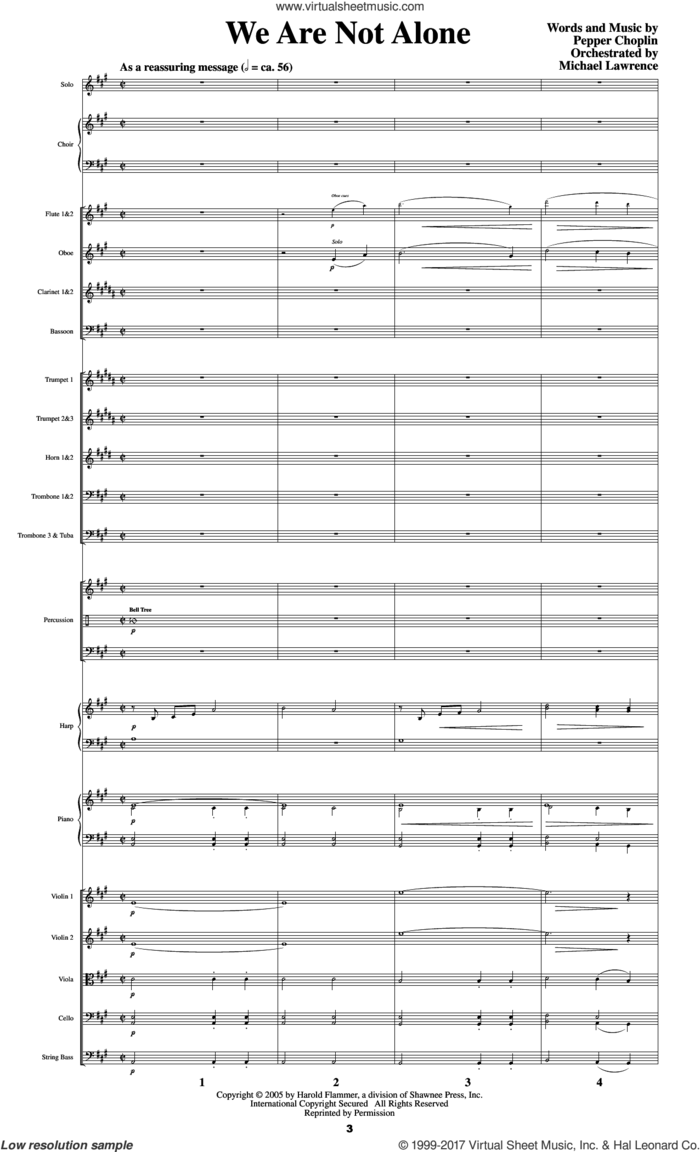 Psalm 23, a journey with the shepherd sheet music for orchestra/band (score) by Pepper Choplin, intermediate skill level