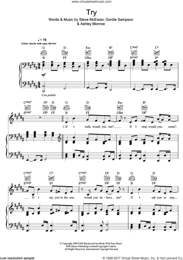 Try sheet music for voice, piano or guitar by Asher Monroe, intermediate skill level