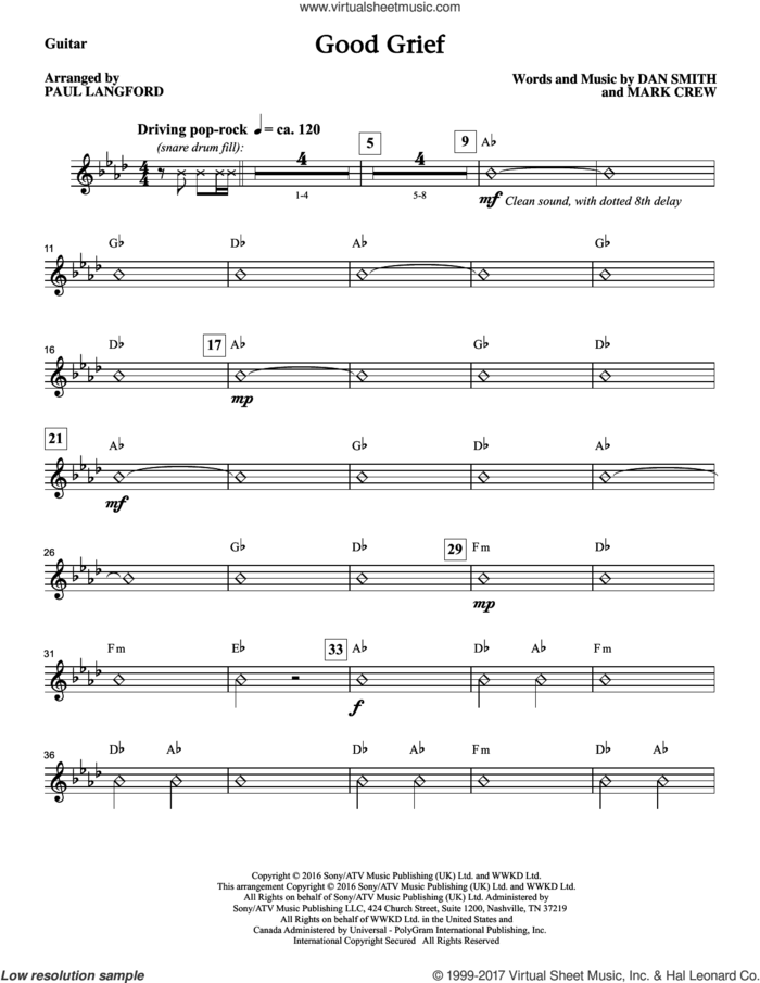 Good Grief (complete set of parts) sheet music for orchestra/band by Paul Langford, Bastille, Dan Smith and Mark Crew, intermediate skill level