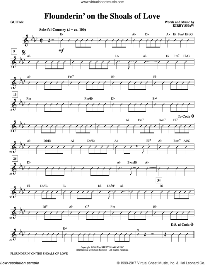 Flounderin' on the Shoals of Love (complete set of parts) sheet music for orchestra/band by Kirby Shaw, intermediate skill level
