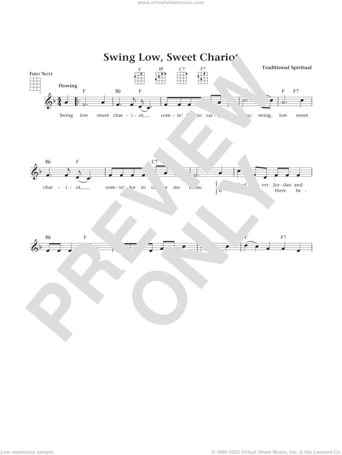 Swing Low, Sweet Chariot (from The Daily Ukulele) (arr. Liz and Jim Beloff) sheet music for ukulele , Jim Beloff and Liz Beloff, intermediate skill level