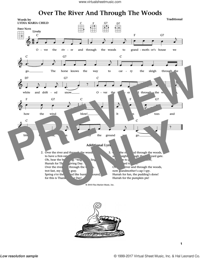 Over The River And Through The Woods (from The Daily Ukulele) (arr. Liz and Jim Beloff) sheet music for ukulele , Jim Beloff and Liz Beloff, intermediate skill level