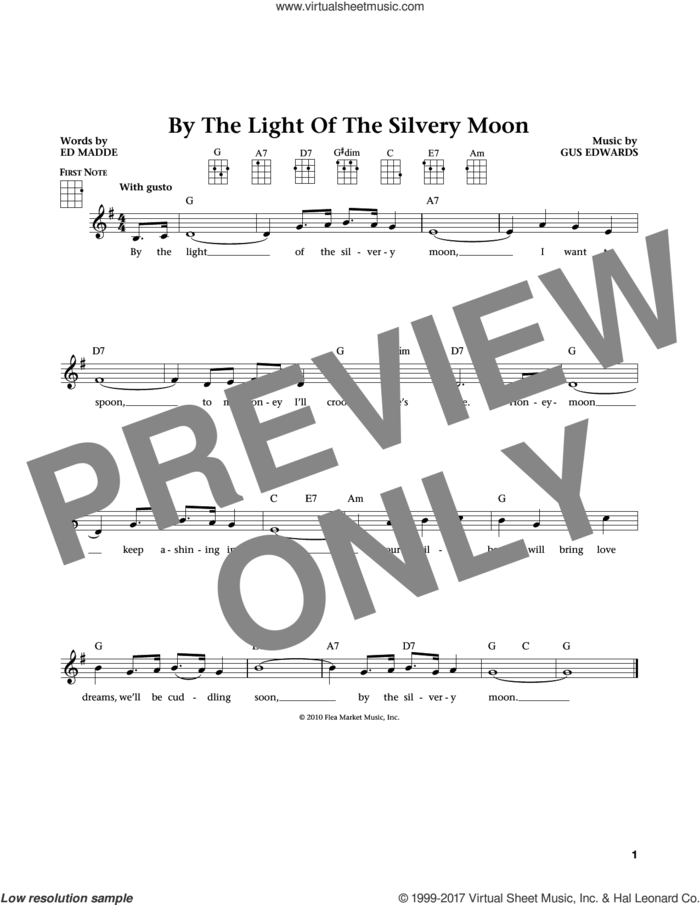 By The Light Of The Silvery Moon (from The Daily Ukulele) (arr. Liz and Jim Beloff) sheet music for ukulele by Jimmy Bowen, Jim Beloff, Liz Beloff, Ed Madden and Gus Edwards, intermediate skill level
