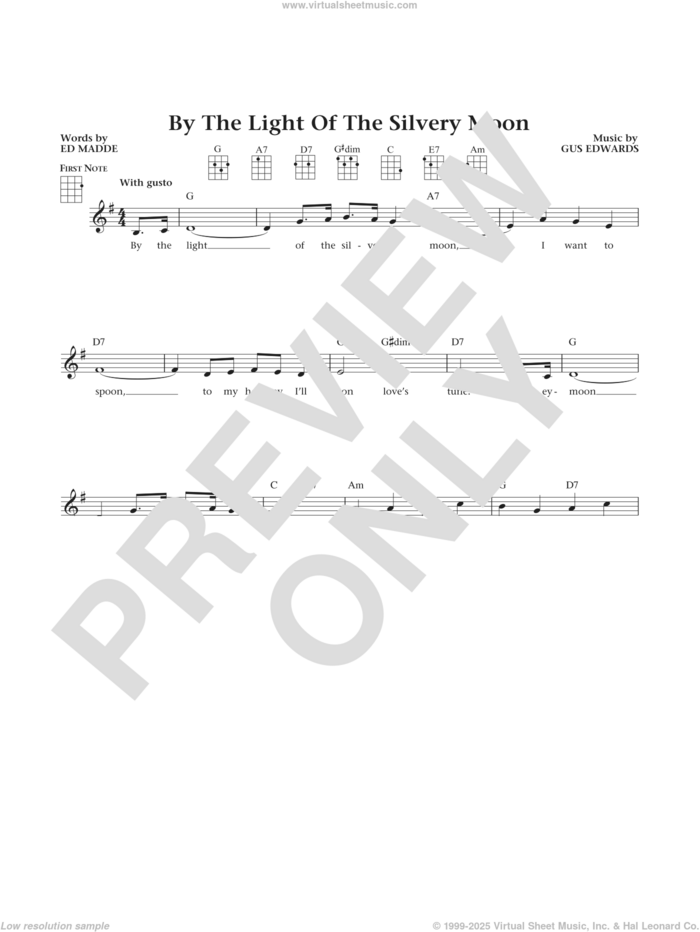 By The Light Of The Silvery Moon (from The Daily Ukulele) (arr. Liz and Jim Beloff) sheet music for ukulele by Jimmy Bowen, Jim Beloff, Liz Beloff, Ed Madden and Gus Edwards, intermediate skill level