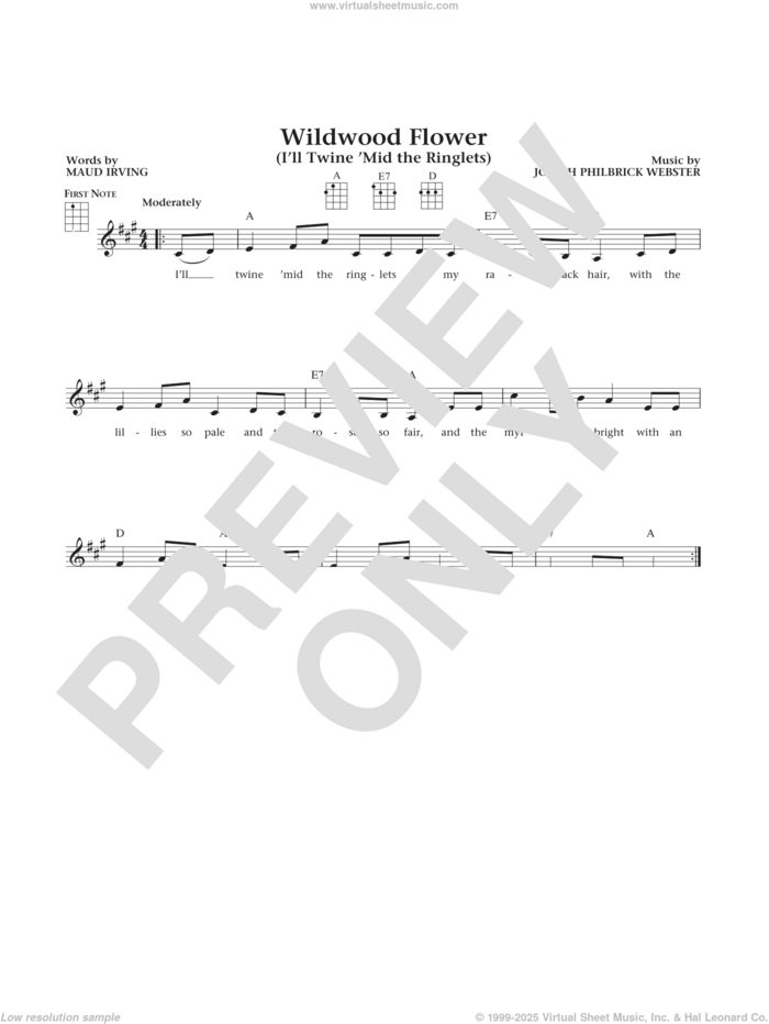 Wildwood Flower (from The Daily Ukulele) (arr. Liz and Jim Beloff) sheet music for ukulele , Jim Beloff and Liz Beloff, intermediate skill level