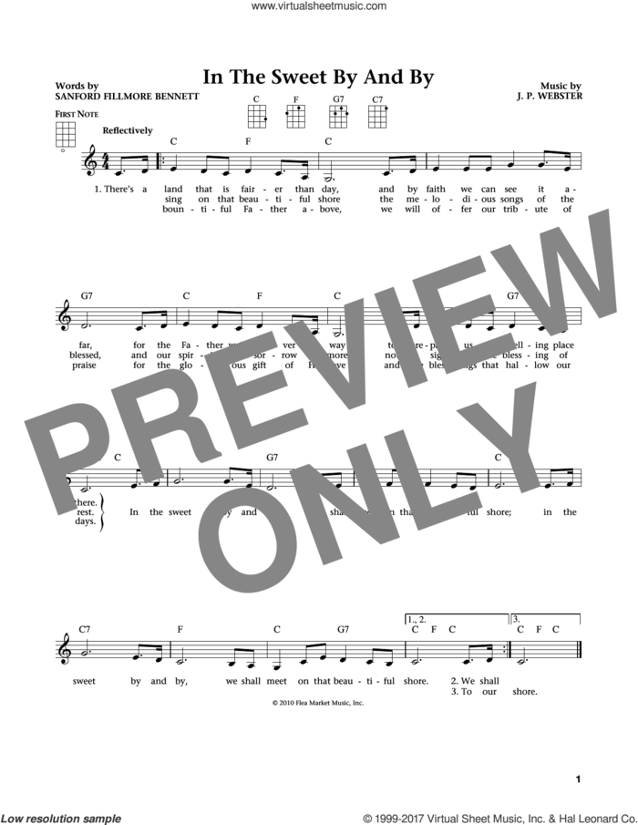 Sweet By And By (from The Daily Ukulele) (arr. Liz and Jim Beloff) sheet music for ukulele by Joseph P. Webster, Jim Beloff, Liz Beloff and Sanford Fillmore Bennett, intermediate skill level