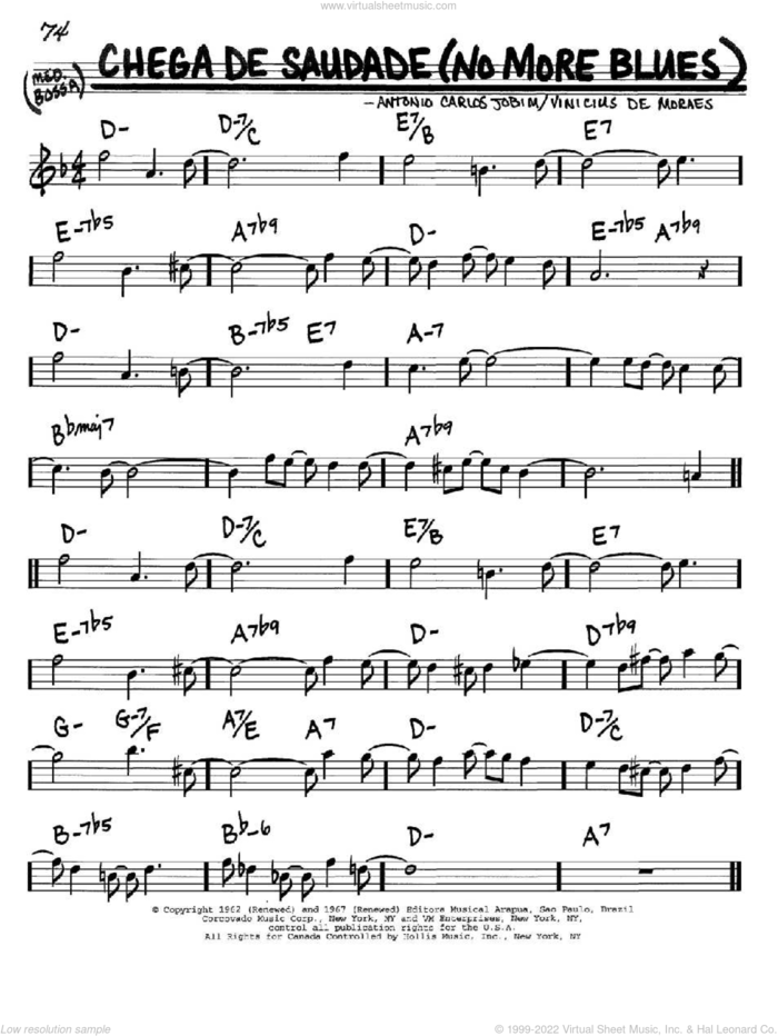 Chega De Saudade (No More Blues) sheet music for voice and other instruments (in C) by Antonio Carlos Jobim, Jessie Cavanaugh, Jon Hendricks and Vinicius de Moraes, intermediate skill level