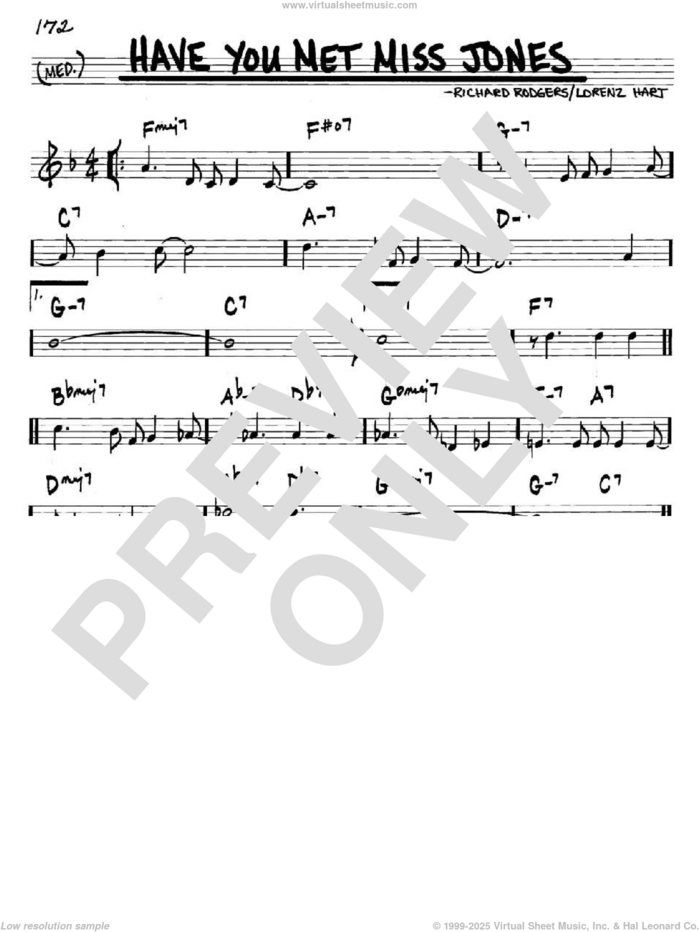 Have You Met Miss Jones? sheet music for voice and other instruments (in C) by Rodgers & Hart, Lorenz Hart and Richard Rodgers, intermediate skill level