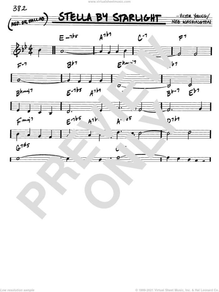 Stella By Starlight sheet music for voice and other instruments (in C) by Victor Young and Ned Washington, intermediate skill level