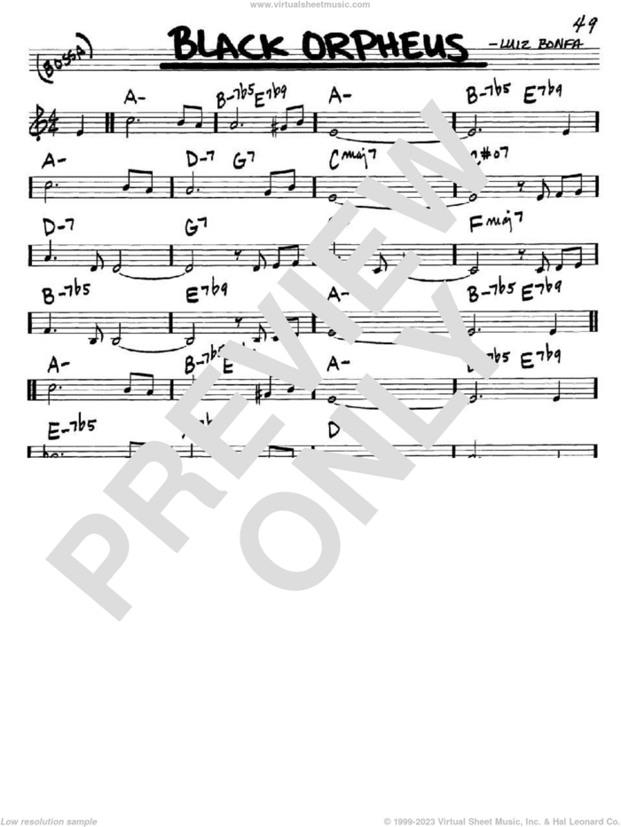 Black Orpheus sheet music for voice and other instruments (in C) by Luiz Bonfa, intermediate skill level