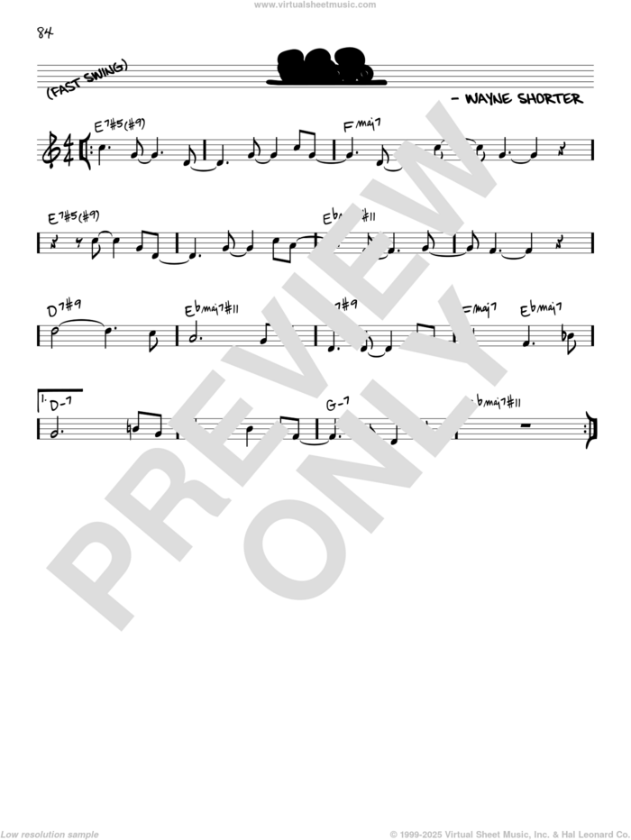 E.S.P. sheet music for voice and other instruments (in C) by Wayne Shorter, intermediate skill level