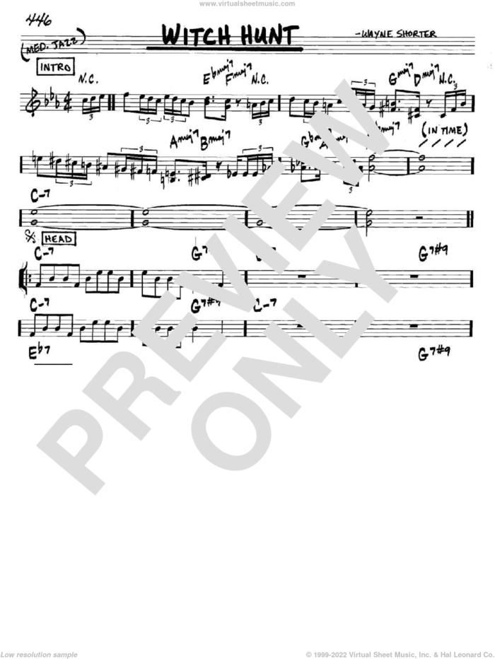 Witch Hunt sheet music for voice and other instruments (in C) by Wayne Shorter, intermediate skill level