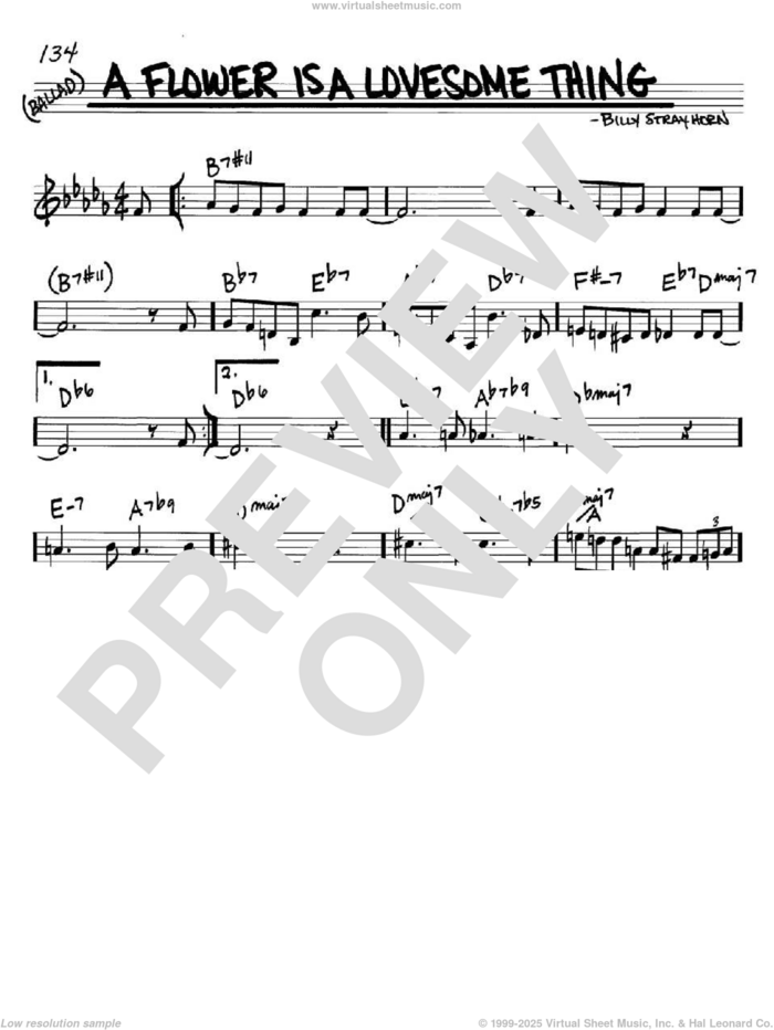 A Flower Is A Lovesome Thing sheet music for voice and other instruments (in C) by Billy Strayhorn, intermediate skill level