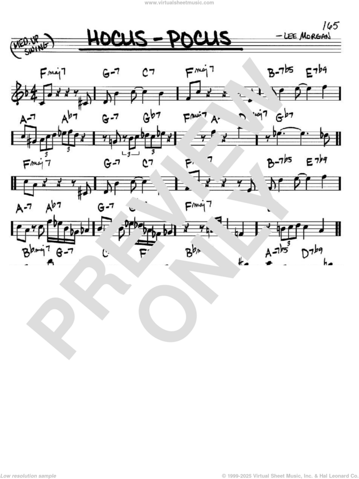 Hocus-Pocus sheet music for voice and other instruments (in C) by Lee Morgan, intermediate skill level