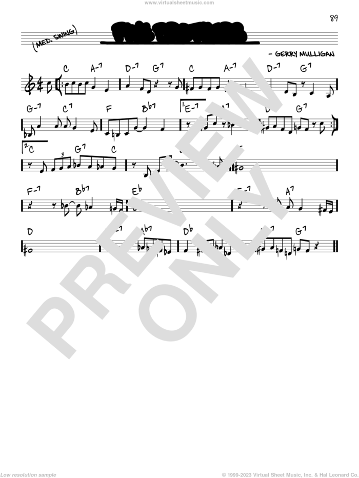 Five Brothers sheet music for voice and other instruments (in C) by Gerry Mulligan, intermediate skill level