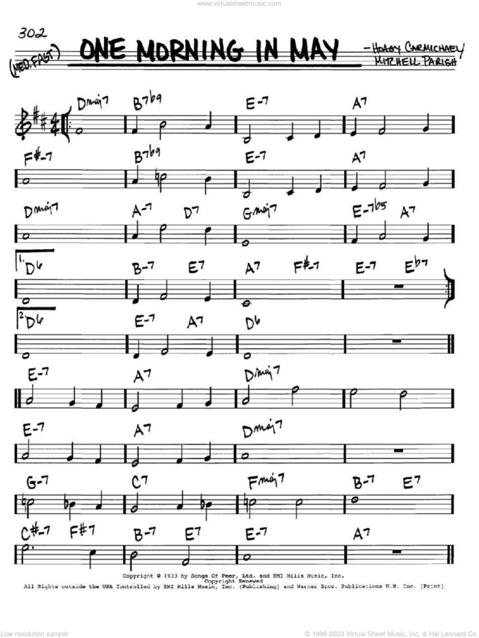 One Morning In May sheet music for voice and other instruments (in C) by Hoagy Carmichael and Mitchell Parish, intermediate skill level