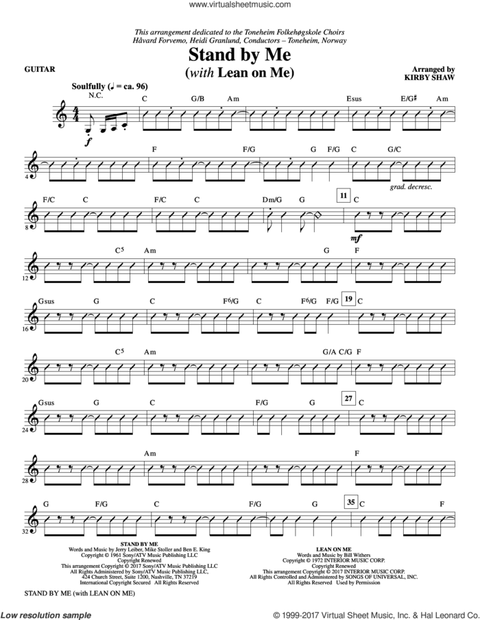 Stand By Me (with 'Lean On Me') (complete set of parts) sheet music for orchestra/band by Kirby Shaw and Bill Withers, intermediate skill level