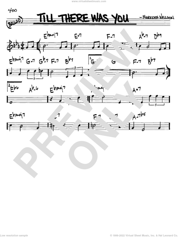 Till There Was You sheet music for voice and other instruments (in C) by The Beatles and Meredith Willson, wedding score, intermediate skill level