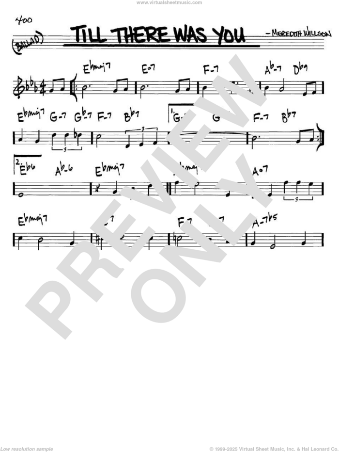 Till There Was You sheet music for voice and other instruments (in C) by The Beatles and Meredith Willson, wedding score, intermediate skill level