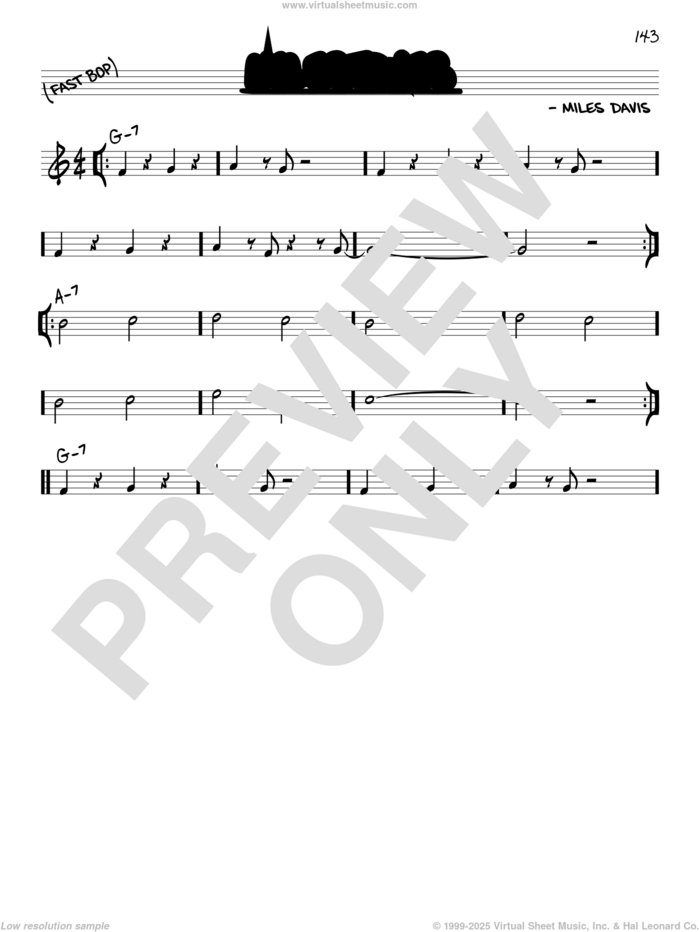 Milestones sheet music for voice and other instruments (in C) by Miles Davis, intermediate skill level