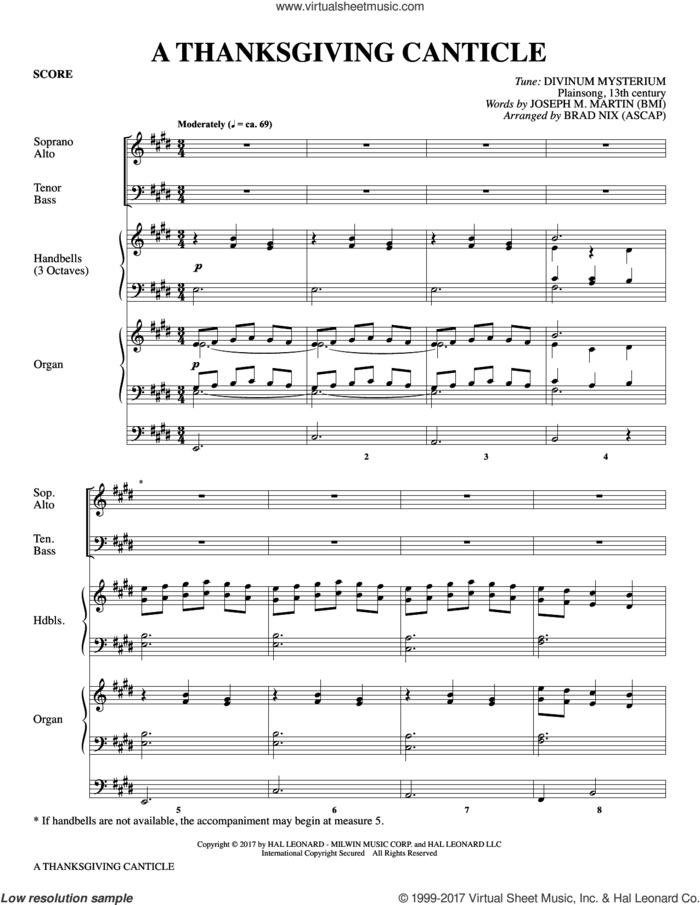 A Thanksgiving Canticle (COMPLETE) sheet music for orchestra/band by Joseph M. Martin and Brad Nix, intermediate skill level