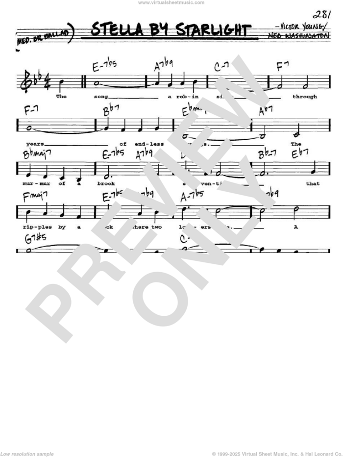 Stella By Starlight sheet music for voice and other instruments  by Victor Young and Ned Washington, intermediate skill level