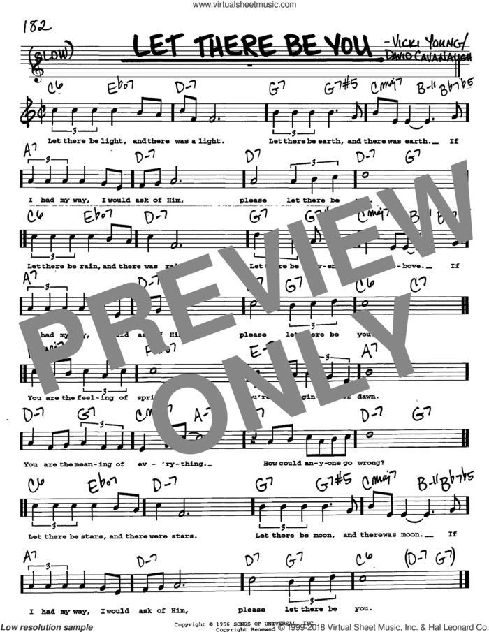 Let There Be You sheet music for voice and other instruments  by Victor Young and Dave Cavanaugh, intermediate skill level