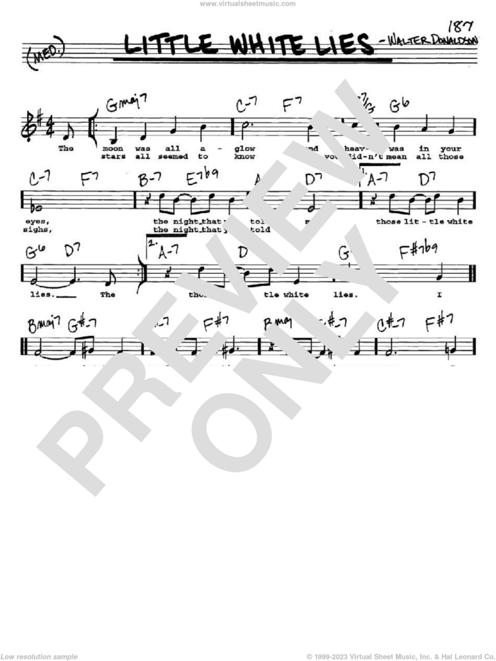 Little White Lies sheet music for voice and other instruments  by Walter Donaldson, intermediate skill level