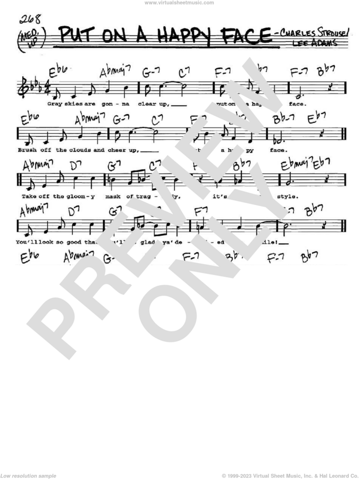 Put On A Happy Face sheet music for voice and other instruments  by Charles Strouse and Lee Adams, intermediate skill level
