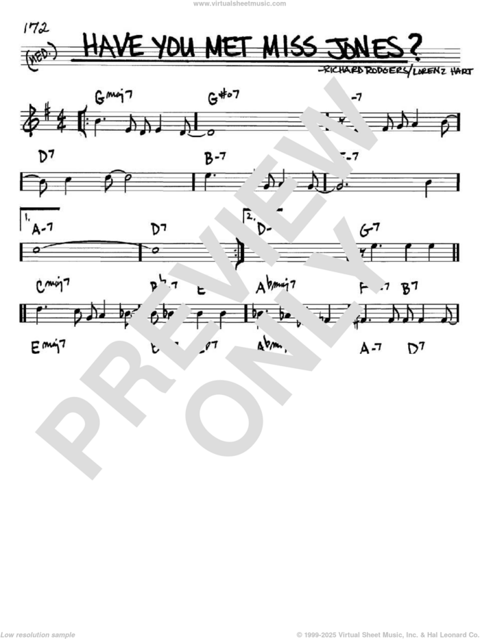 Have You Met Miss Jones? sheet music for voice and other instruments (in Bb) by Rodgers & Hart, Lorenz Hart and Richard Rodgers, intermediate skill level