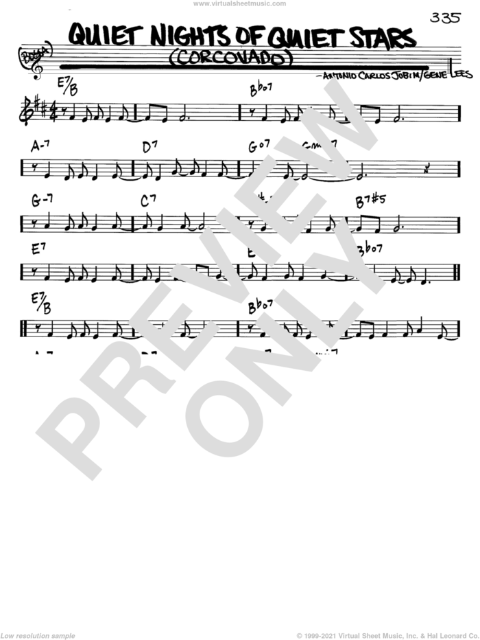 Quiet Nights Of Quiet Stars (Corcovado) sheet music for voice and other instruments (in Bb) by Antonio Carlos Jobim, Andy Williams and Eugene John Lees, intermediate skill level