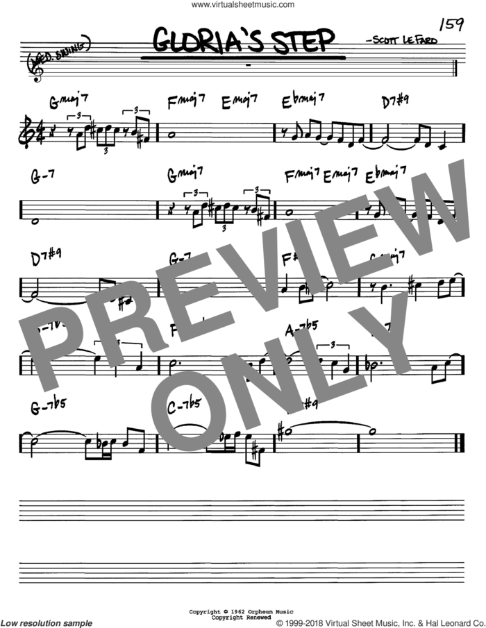 Gloria's Step sheet music for voice and other instruments (in Bb) by Scott LeFaro, intermediate skill level