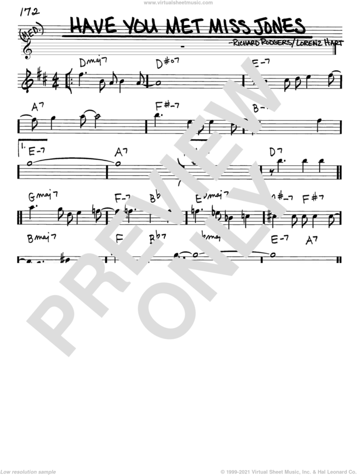 Have You Met Miss Jones? sheet music for voice and other instruments (in Eb) by Rodgers & Hart, Lorenz Hart and Richard Rodgers, intermediate skill level