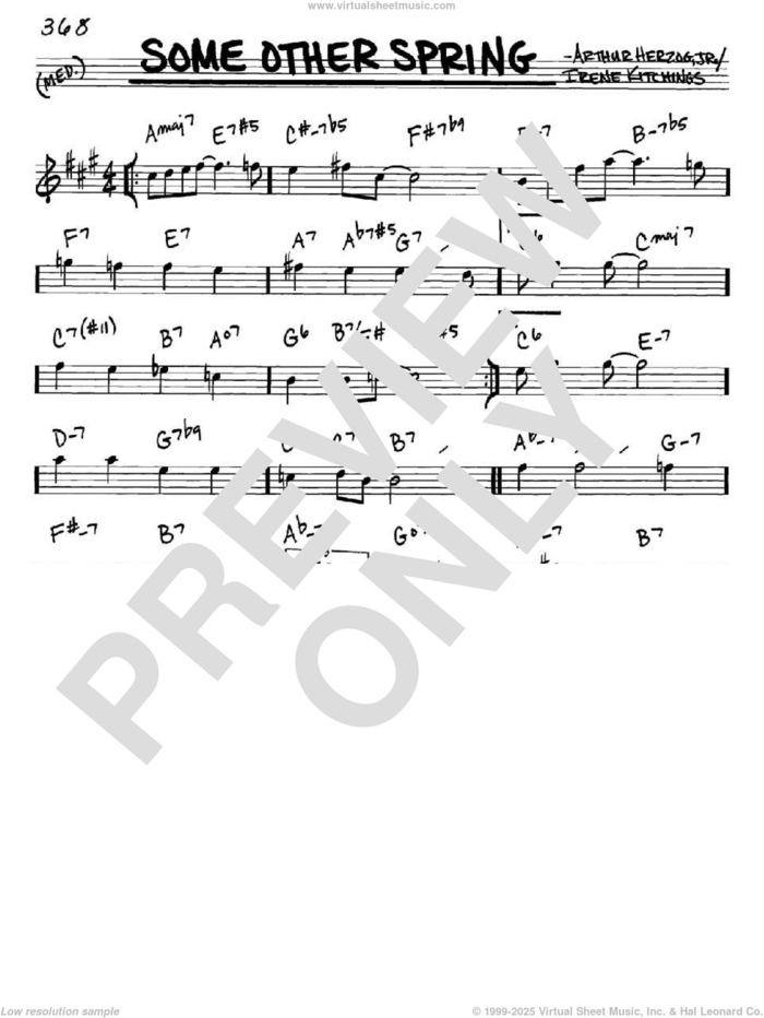 Some Other Spring sheet music for voice and other instruments (in Eb) by Arthur Herzog Jr. and Irene Kitchings, intermediate skill level