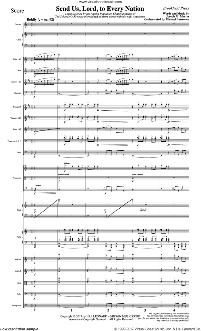 Send Us, Lord, to Every Nation (COMPLETE) sheet music for orchestra/band by Joseph M. Martin, intermediate skill level