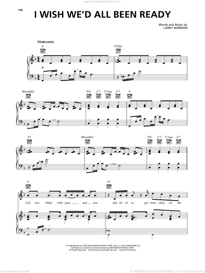 I Wish We'd All Been Ready sheet music for voice, piano or guitar by dc Talk and Larry Norman, intermediate skill level