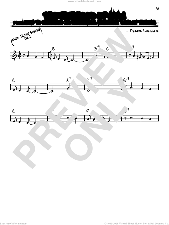 Brotherhood Of Man sheet music for voice and other instruments (real book) by Frank Loesser, intermediate skill level