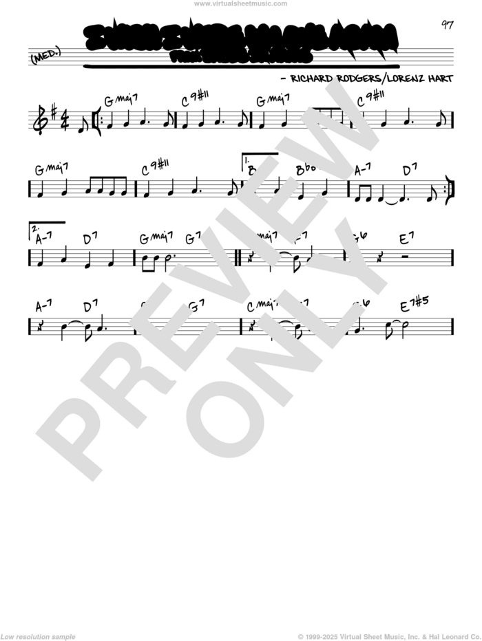 I Wish I Were In Love Again sheet music for voice and other instruments (real book) by Rodgers & Hart, Lorenz Hart and Richard Rodgers, intermediate skill level