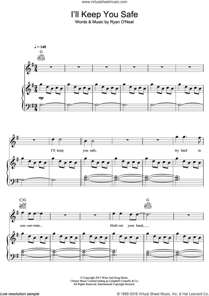 I'll Keep You Safe sheet music for voice, piano or guitar by Sleeping At Last, intermediate skill level
