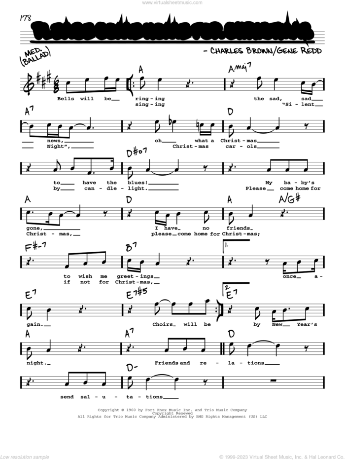 Please Come Home For Christmas sheet music for voice and other instruments (real book with lyrics) by Charles Brown, Josh Gracin, Martina McBride, Willie Nelson and Gene Redd, intermediate skill level