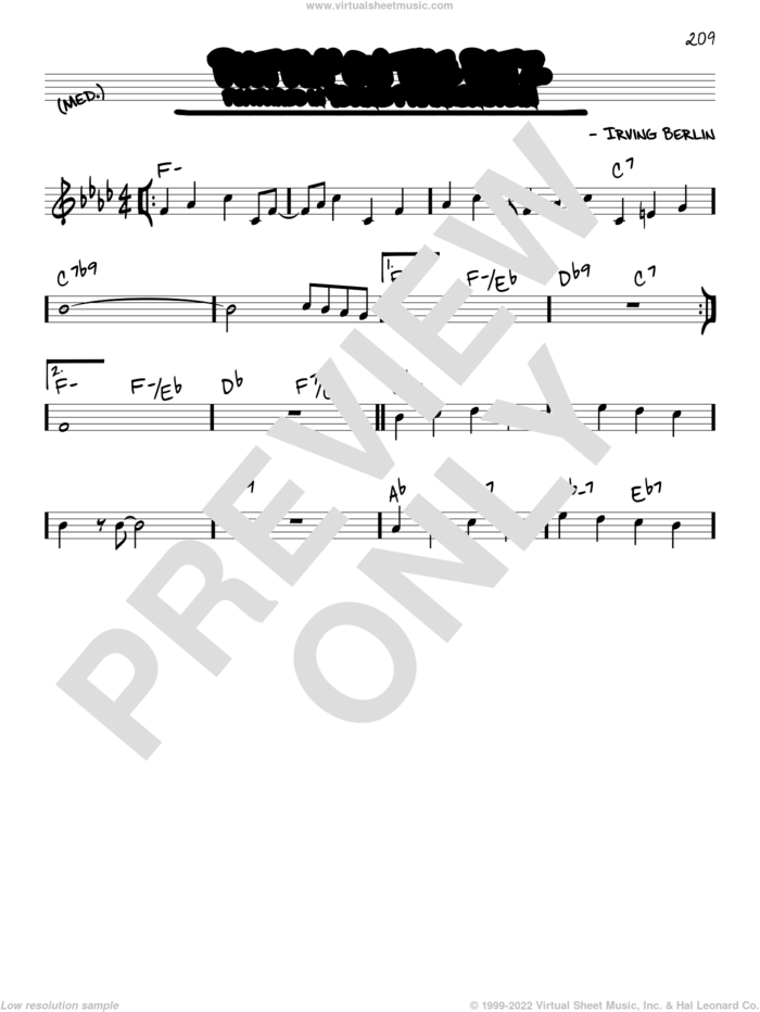 Puttin' On The Ritz sheet music for voice and other instruments (real book) by Irving Berlin, intermediate skill level