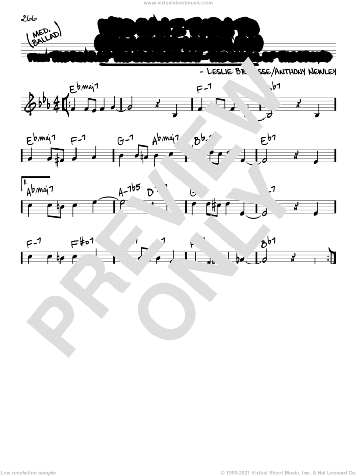 Who Can I Turn To (When Nobody Needs Me) sheet music for voice and other instruments (real book) by Anthony Newley and Leslie Bricusse, intermediate skill level