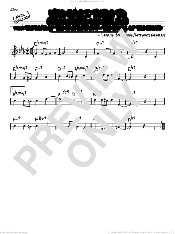 Who Can I Turn To (When Nobody Needs Me) sheet music for voice and other instruments (real book) by Anthony Newley and Leslie Bricusse, intermediate skill level